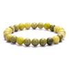 New European & American Style Cross Bracelet, 8MM Natural Stone Beaded Fashion Accessory