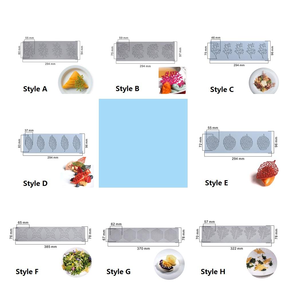 3D Tårtspetsform Löv Vaxkaka Fjäril Silikonform Fondant Choklad Schablon Kant Bakform Tårtdekoration