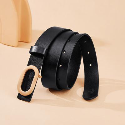 Ladies' New Thin Belt Smooth Buckle Women's Dress Decorative Versatile Skirt Belt Ladies' Pants