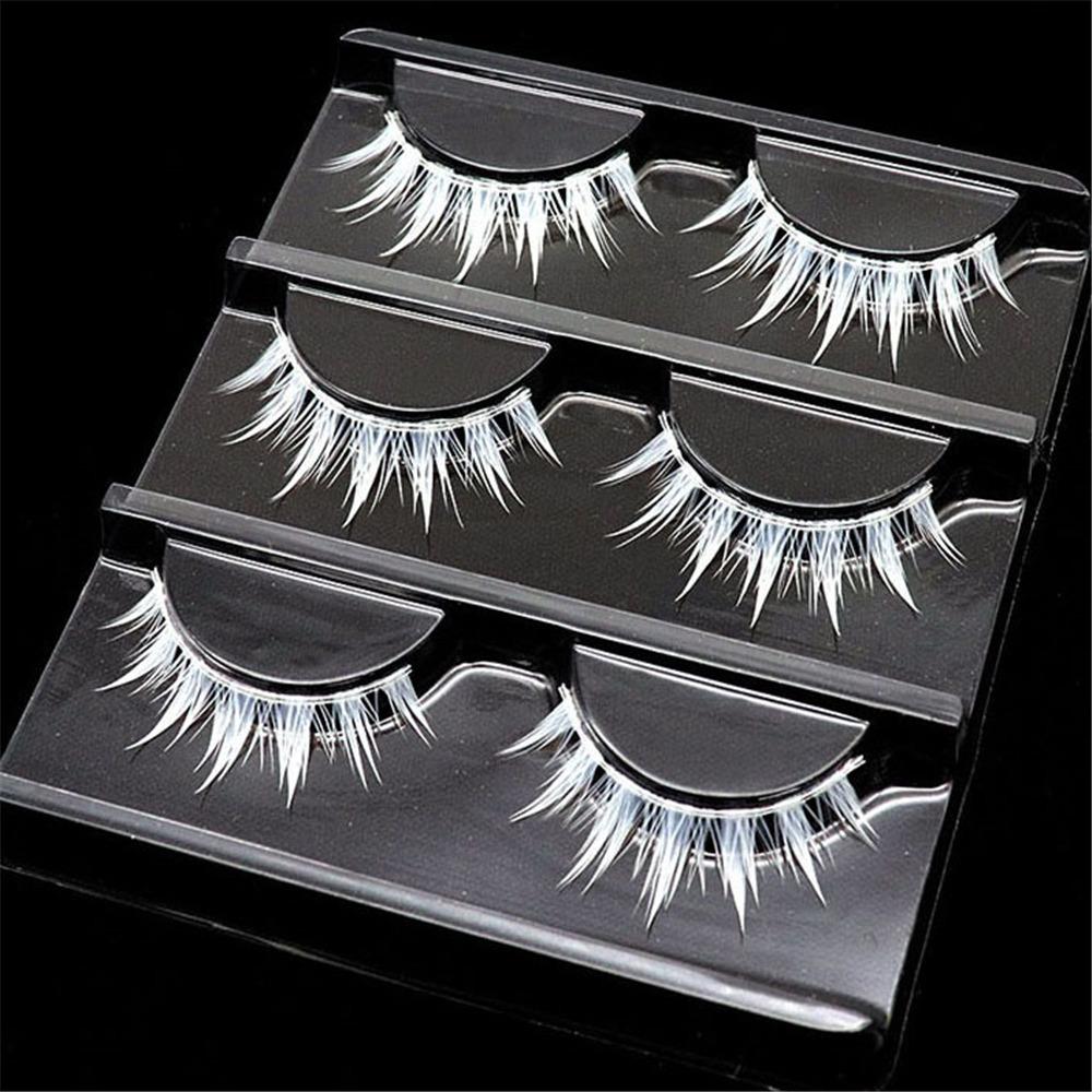 

Masquerade Party Cosplay White Eyelashes Natural Look False Eyelashes White Manga Lashes M331