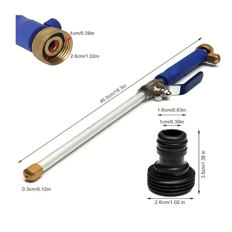 Household High-pressure Car Wash Water Grab Hose Water Pipe Set, Car Wash Artifact Brush, Car Copper Spray Gun Head tool#Color:b