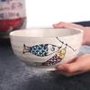 Japanese Style Hand-painted 7-inch Ceramic Household Ramen Bowl Restaurant Noodle Bowl Large Instant Noodle Bowl Net Red