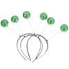 3Pcs Foam Ball Hair Hoop Green Christmas Party Headwear for Adults Holiday Celebration Fun Accessory Gift