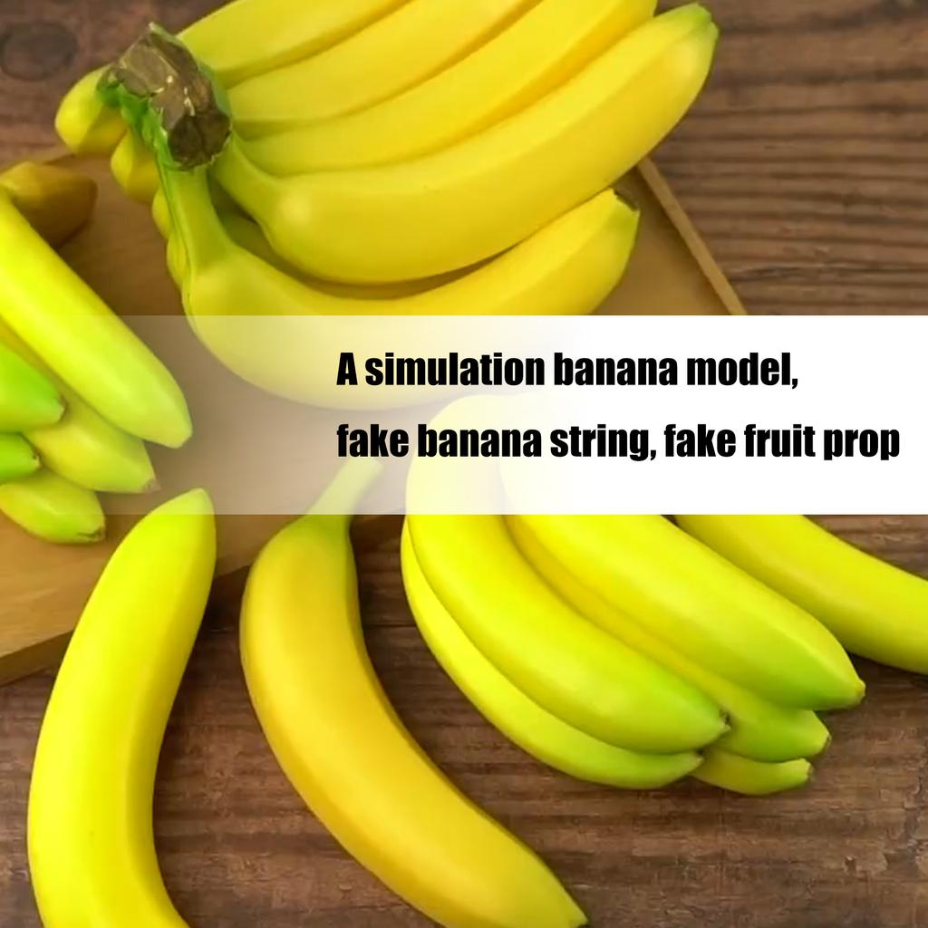 Artificial Banana Simulation Banana Fruit Model for Home Kitchen Wedding Table Decoration Basket Display Photography