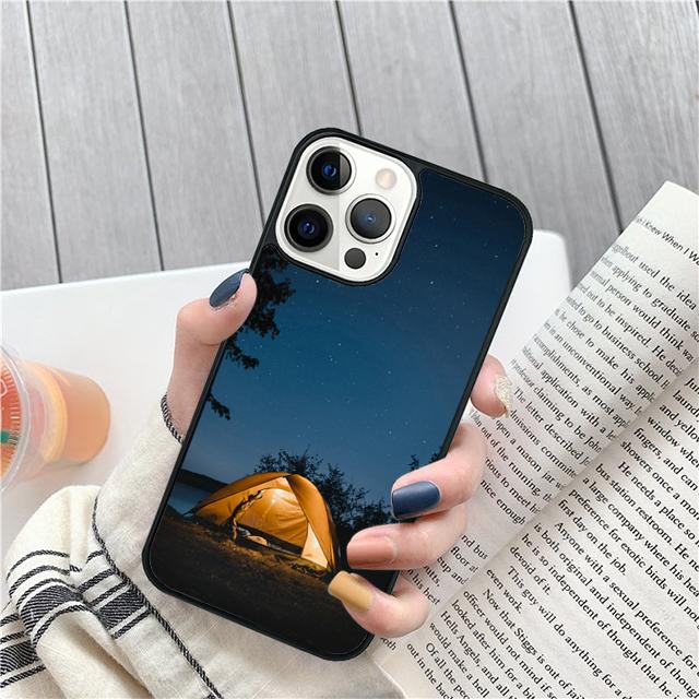 Camping Illustration Coque Shell For iPhone 17 Air 15 16 14 13 12 Pro Max 11 Pro Max Plus Phone Case Cover