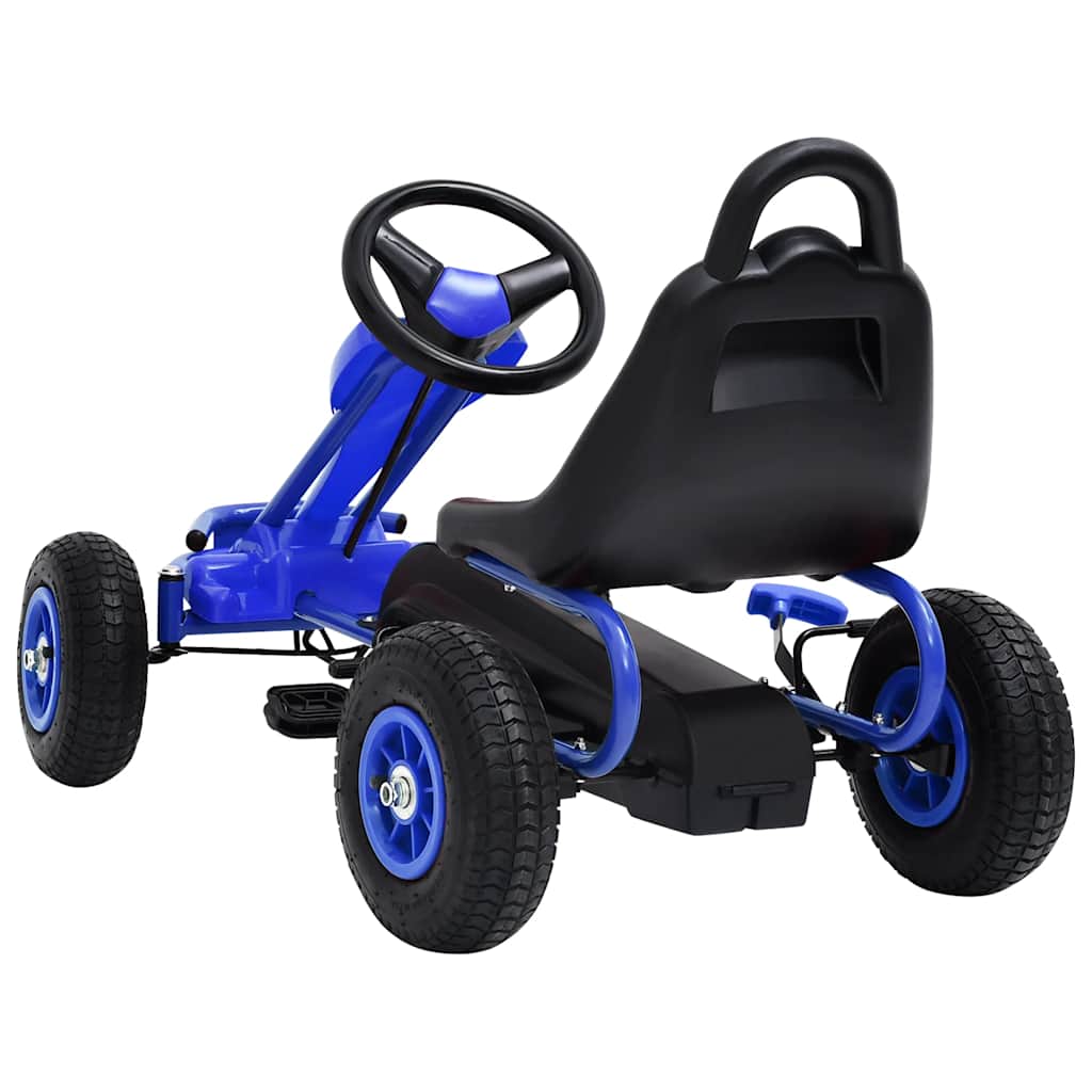 Pedal Go Kart with Pneumatic Tires Blue