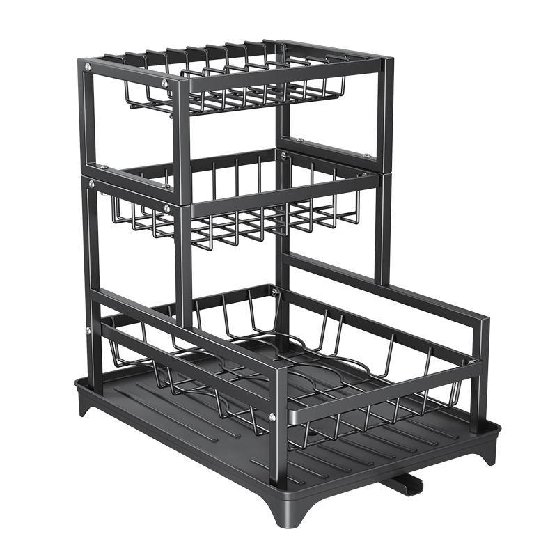 Kitchen Dish Drainer Rack with Cup Holder - Countertop Bowl, Plate, and Chopstick Organizer