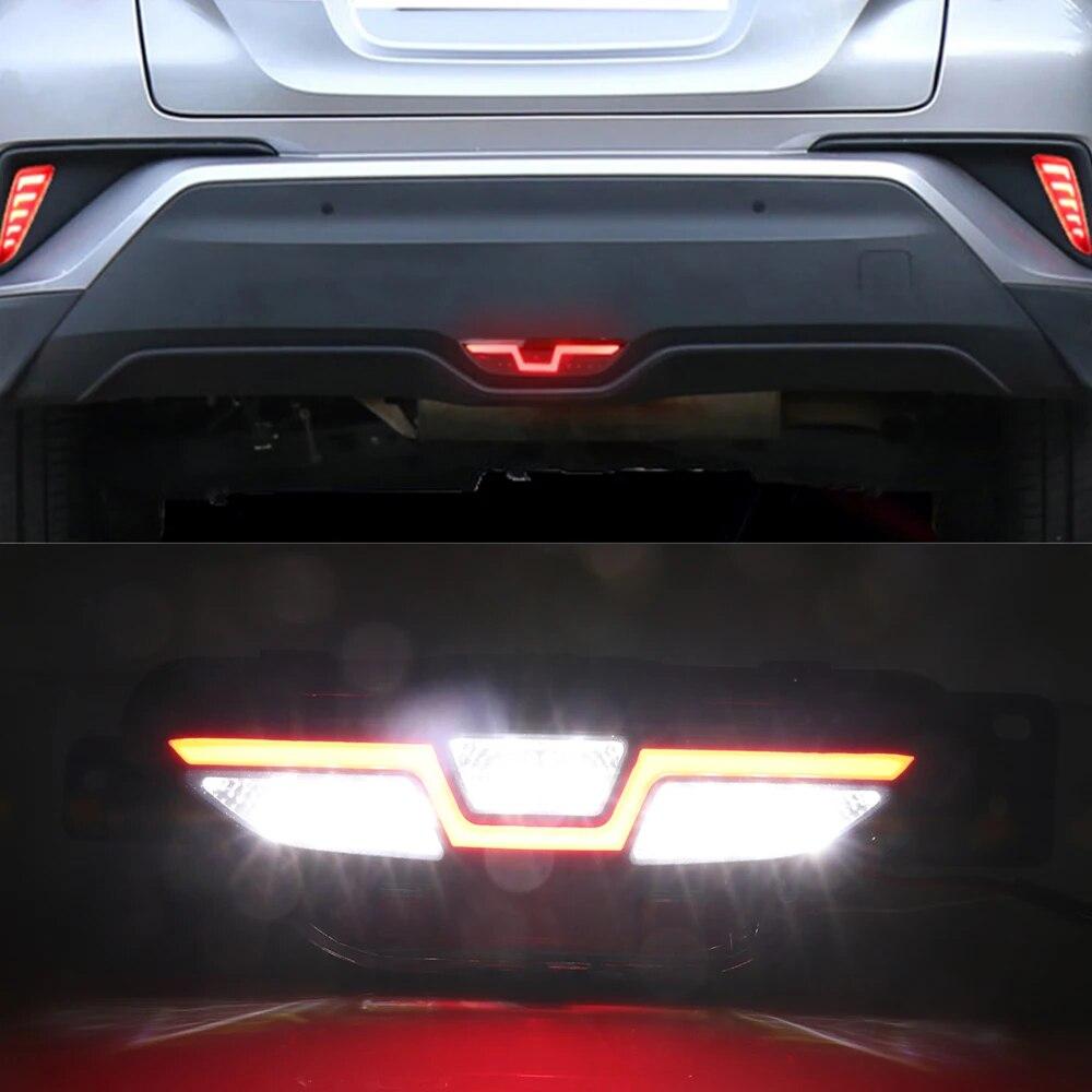 Car DRL LED Daytime Running Light Rear Fog light brake For Toyota C-HR CHR 2016 - with yellow Turn Signal Style Relay