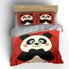 Süßes Panda Plüschtier Set Weiche Bequeme Bettbezug Bettwäsche Set Enthalten 1*Bettbezug & 2*Kissenbezüge Geschenk