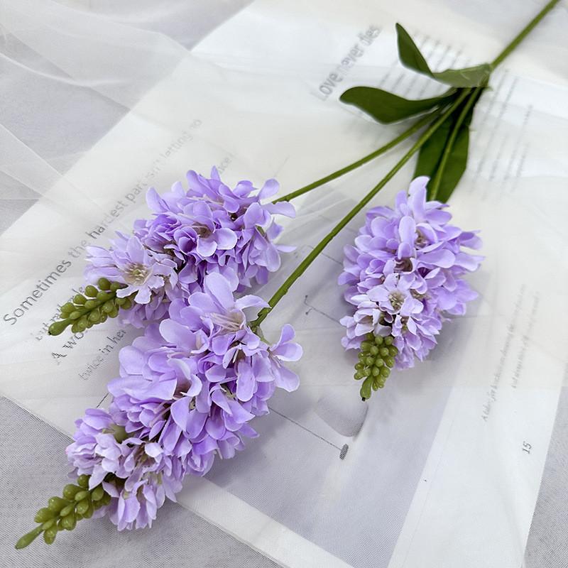 Artificial Lavender Flowers For Wedding Decor And Photo Props With Silk Material