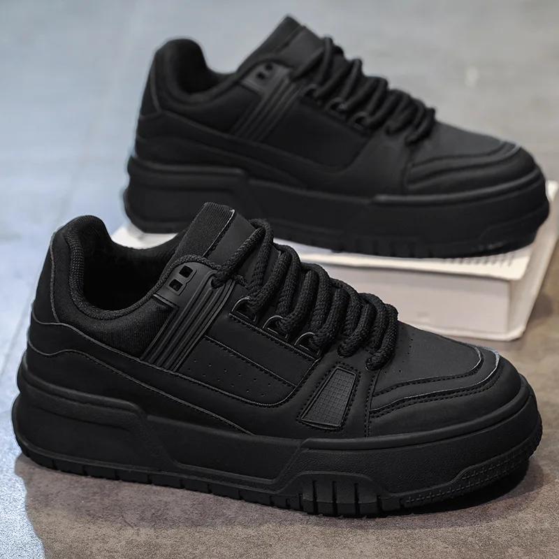 Latest Sport Skateboarding Shoes 2024 Soft Bottom Comfortable and Fashionable Casual Running Shoes Height Increasing White Shoes