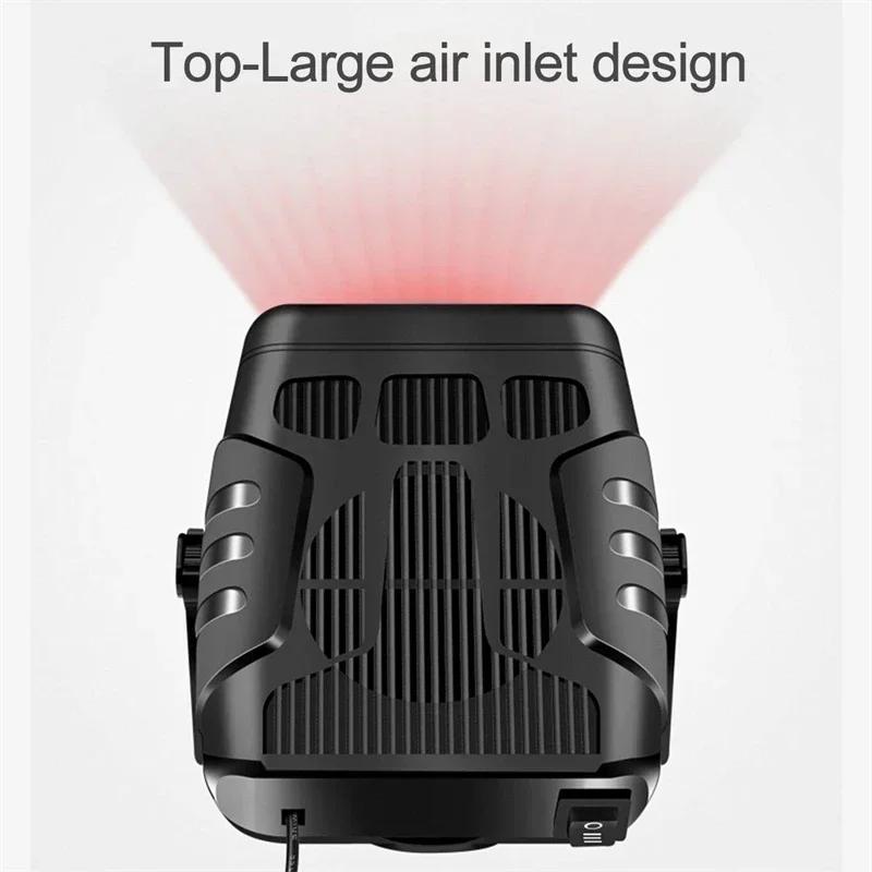 12V 24V Electric Car Heater Air Cooler Fan Portable Defogger Heating Fan Windshield Defog Car Interior Accessories