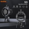 Godox S3 Blitzhalter mit Bowens Typ S Kompakt und Neigbar Geeignet für AD300 Halterung, Ständer, Tragbar, ±90° Einstellung, V1, V100, V1Pro, V860III,