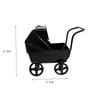 1:12 Dollhouse Miniatures Black Wrought Iron Baby Stroller Model Doll House Bedroom Scene Decor Ornaments Pretend Play Toys Diy