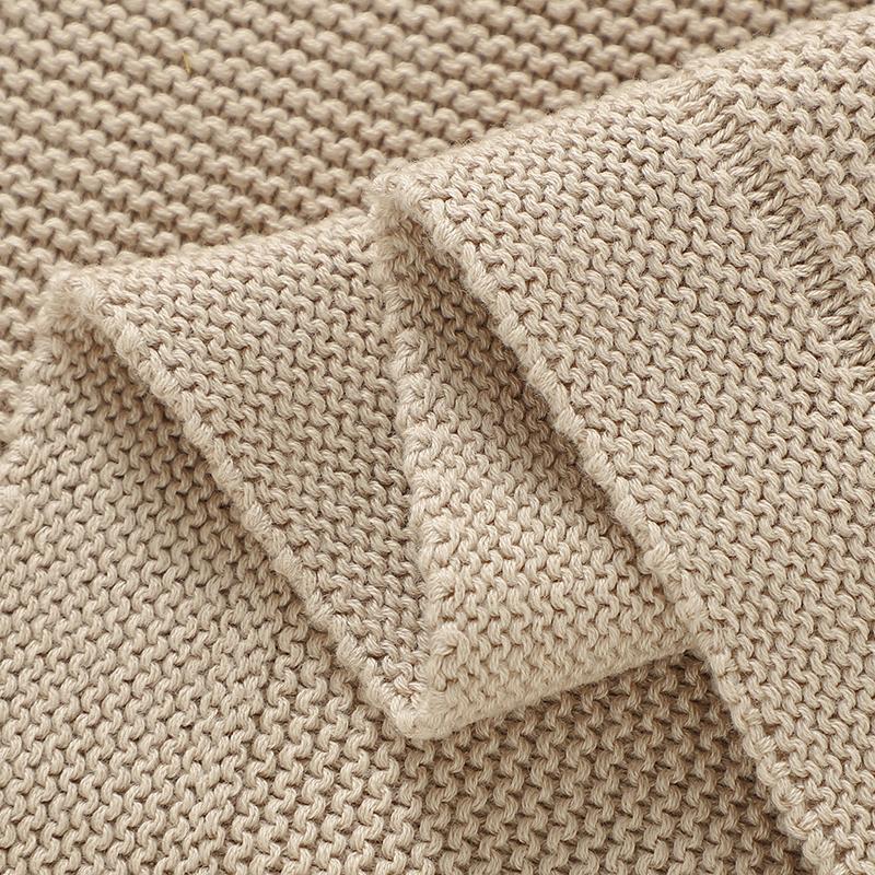 Cotton Baby Blankets Knit Newborn Girls Bed Quilt 100*80CM Infant Boy Stroller Swaddling Soft Sleepsack Fashion Solid Wrap Plaid