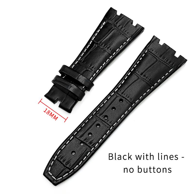 26mm 27mm Calfskin Leather Watch Strap for Audemars Piguet Royal Oak Offshore Ap15400/15500/26331 Watchband Folding Buckle