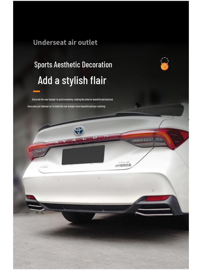 Toyota Avalon Rear Bumper Exhaust Stainless Steel Decorative Strip 2019-2025