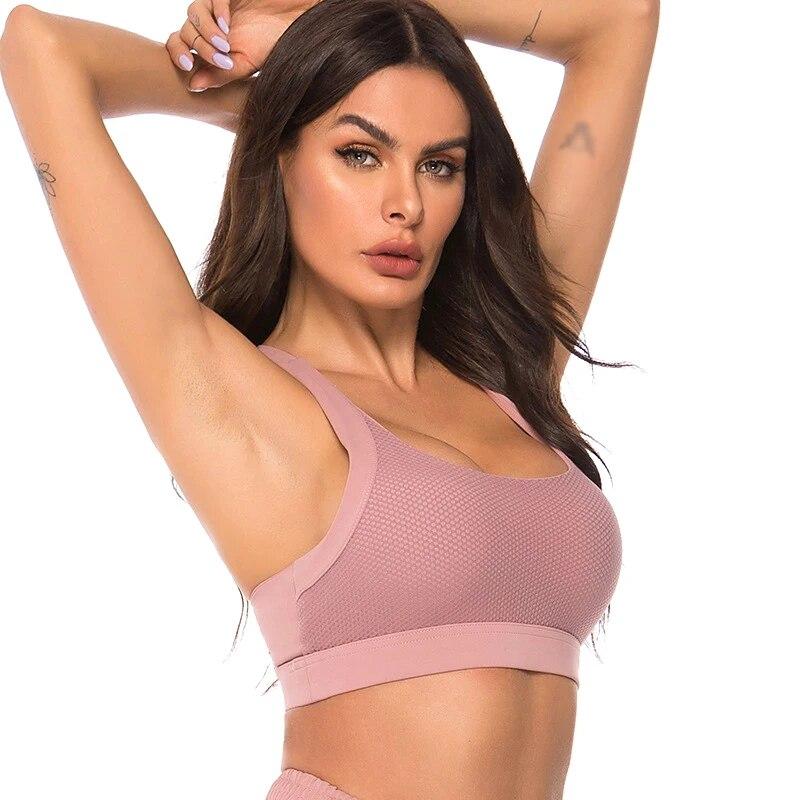 Yoga Fitness Cross Back Sports Vakker Rygg Støtsikker Samle BH Sports Undertøy