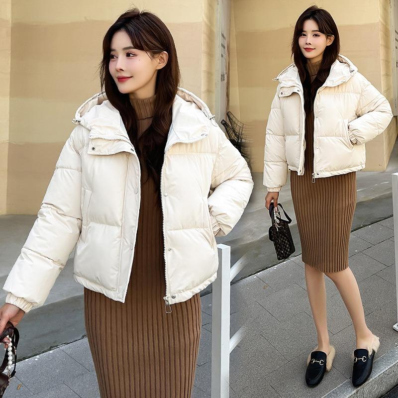 Winter new down cotton-padded clothes women's loose hooded short cotton-padded clothes cotton-padded jackets thickened bread clothes