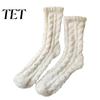 Warm Lounge Socks for Women Thickened Plush Women, Thermal Sleep Socks, Coral Fleece Winter Soft House Floor Autumn Cold Weather Non Slip