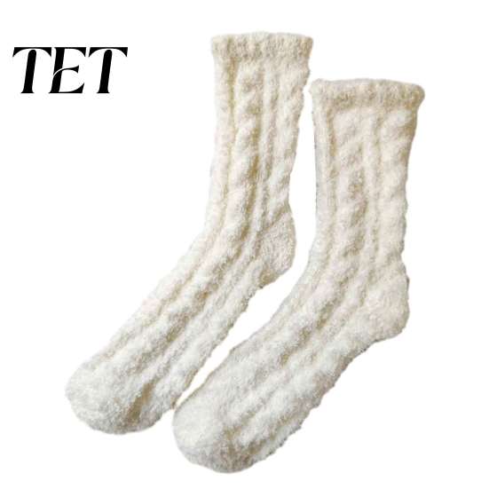Warm Lounge Socks for Women Thickened Plush Women, Thermal Sleep Socks, Coral Fleece Winter Soft House Floor Autumn Cold Weather Non Slip