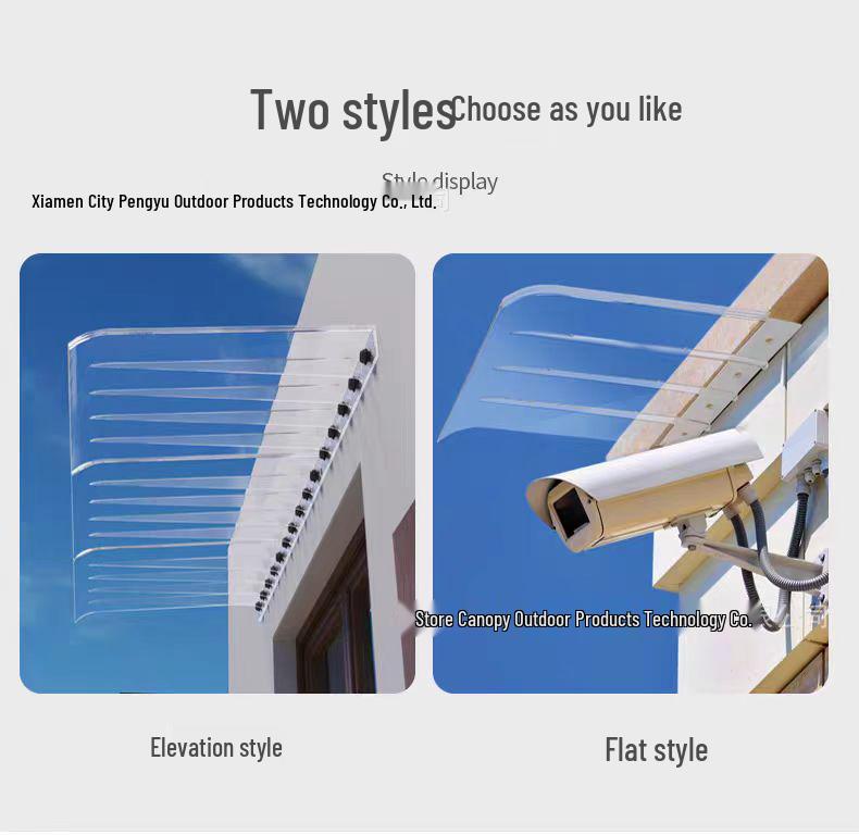 PC Invisible Rain Canopy Polycarbonate Sun Shade for Balcony Window or Electrical Box