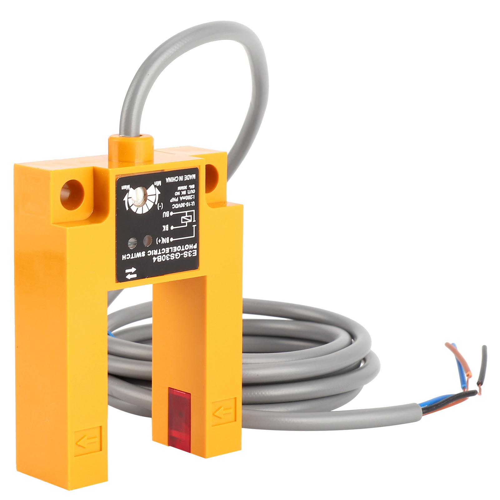 

BERM Photoelectric Switch Grooves Type PNP 3Wire NO Sensor E3SGS30B4 DC1030V 200mA