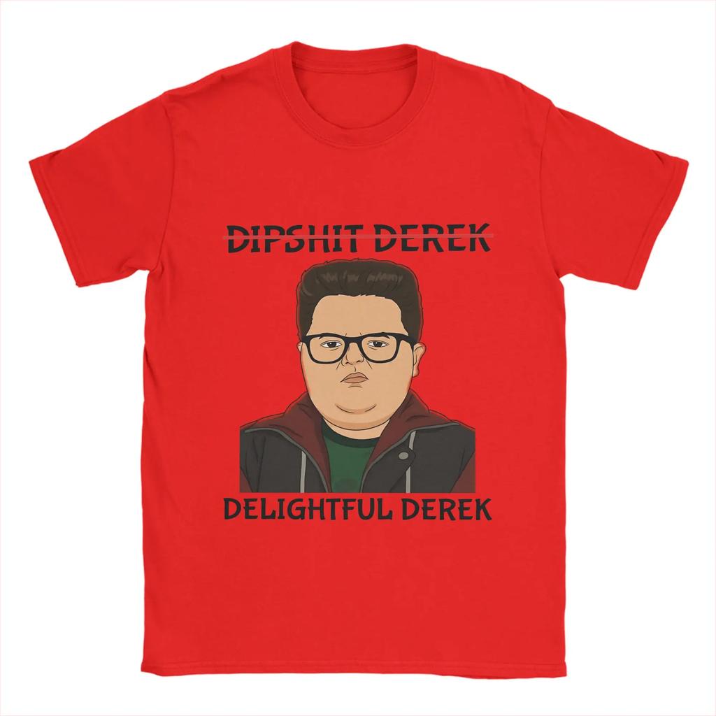 Streetwear TShirt Summer Delightful Derek Retro Hip Hop T Shirts 100 Cotton Tee Shirt for Man Funny Pattern Short Sleeve Tops
