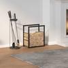 VidaXL Portant de bois de chauffage noir 55x30x61 cm acier, porte-bûches, étagère à bois, support de stockage de bois de 4018464