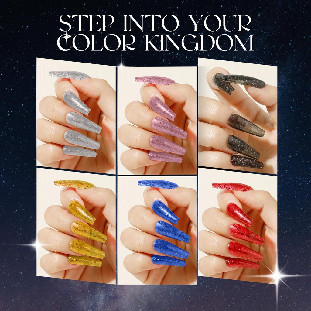 Rosalind gel nail polish 4/6 piece set solid color 6ml mixed gel bottom and top coating UV lamp nail supplies.