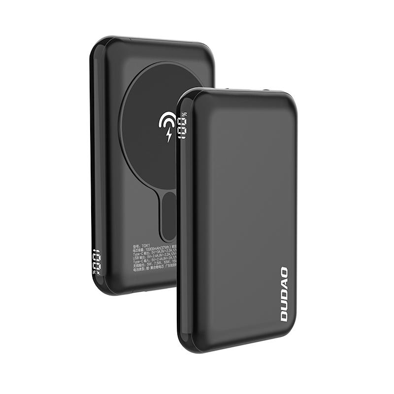 Powerbank 10000mAh TGK1 con Caricabatterie Wireless MagSafe 15W, Nero