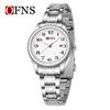 OFNS Couple's Wristwatch - Waterproof, Luminous, Quartz Watch with Steel or Leather Strap, Calendar Feature, for Casual or Business.