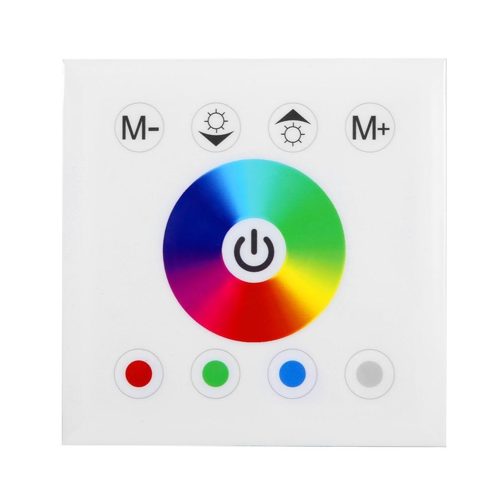 4 Channels LED Touch Panel Controller Touch Panel Dimmer Wall Mounted Installation белый