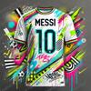2025CHATGPT Street Graffiti Soccer Jersey for Kids and Adults, Special MESSI 10, Summer Tee, Intelligent Design Edition, New Kit