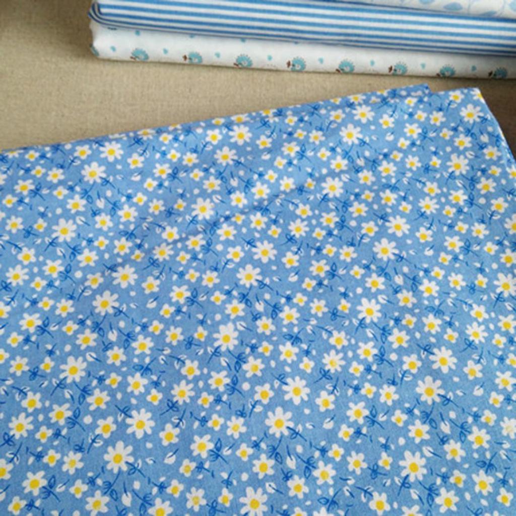 7Pcs/Set Fabric Floral Plaid Cotton Cloth DIY Craft Sewing Handmade Accessories