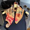 Guofeng Silk Small Square Scarf 11 Silk Mulberry Silk Scarf Silk Professional Scarf Versatile Peony Printed Silk Scarf Women