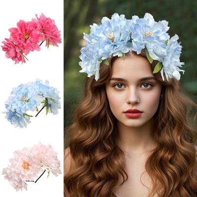 Simulation Flowers Hairbands For Women Fashion Spring Headband Hair Hoop Hair Bands Headdress Spring Art Pography