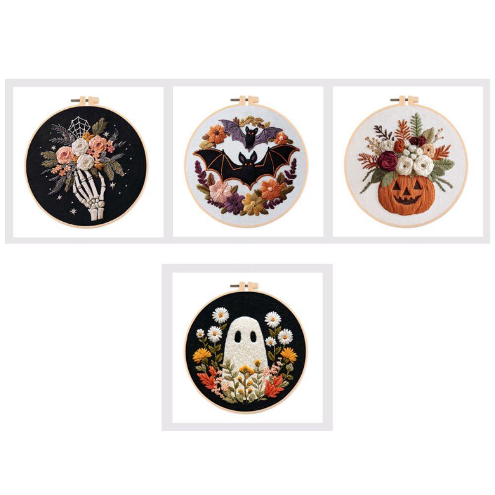 English Instructions DIY Embroidery Kit Beginner Friendly Halloween Embroidery Home Craft Activity