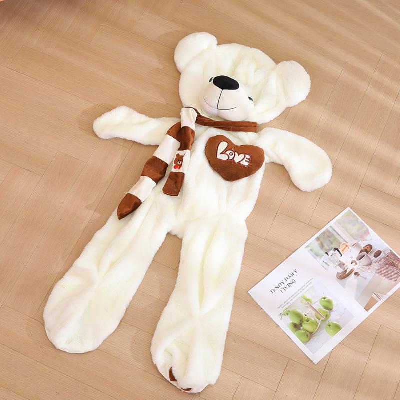 80-180cm Giant Size Skin Plush Toy Soft Animal Love You Scarf Bear Doll Empty Cushion Pillow Boys Doll Gifts 4 Color