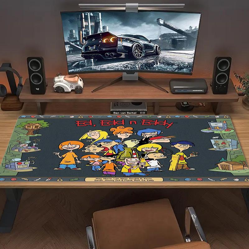 Ed, Edd n Eddy Color Mouse Pad Large Gaming Table Cushion Non-slip Laptop Tablet Big Mousepad XXL Mat Mini PC Playmat With Lock edge