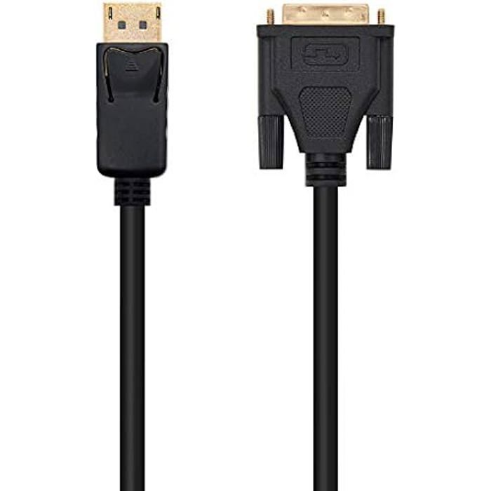 Nanocable 10.15.4502 - Câble de convertisseur Nanocable-DisplayPort vers DVI, DisplayPort/M-DVI/M, Noir, 2.0 m