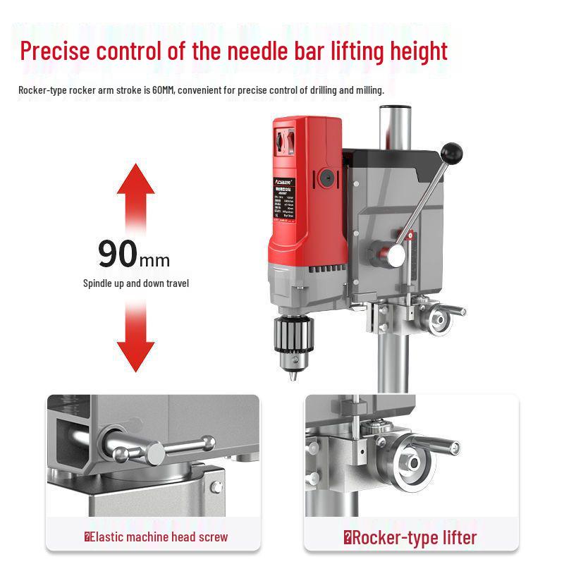 220V Mini Industrial Bench Drill Press - High Precision Multifunctional Turret Machine