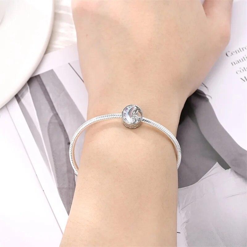 Copper-Plated Fairy Tale Town Series Charms Fit Pan Snake Bone Bracelet Diy Bead Women Jewelry Birthday Gift New In