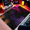 Geometrischer 3D-Teppich, Neonlichter, Sechsecke, Teppiche für Zuhause, Spielen, Gaming, Raumdekoration, Wohnzimmer, Schlafzimmer, Teenager, E-Sport-Teppich