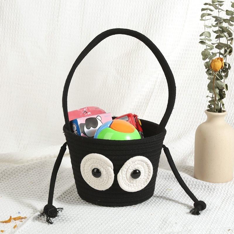 Adorable Cotton Yarn Woven Cartoon Bag For Women And Kids Perfect For Snacks And Toys Storage