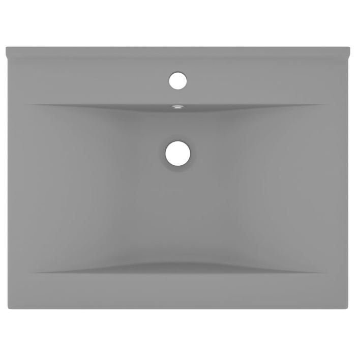 VidaXL Lavabo avec Trou de Robinet Vasque à Poser de Toilette Lave-mains de Salle de Bain Cuisine Maison Intérieur Gris 147026