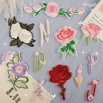 Self-Adhesive Embroidery Flower & Letter Patches for Clothing Accessories