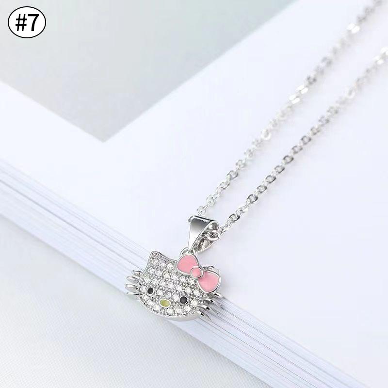 Adorable Hello Kitty Hanging Pendant Animation Design Animation Necklace/Bracelet/Ring Jewelry Accessoriess Festival Presents for Women Girls