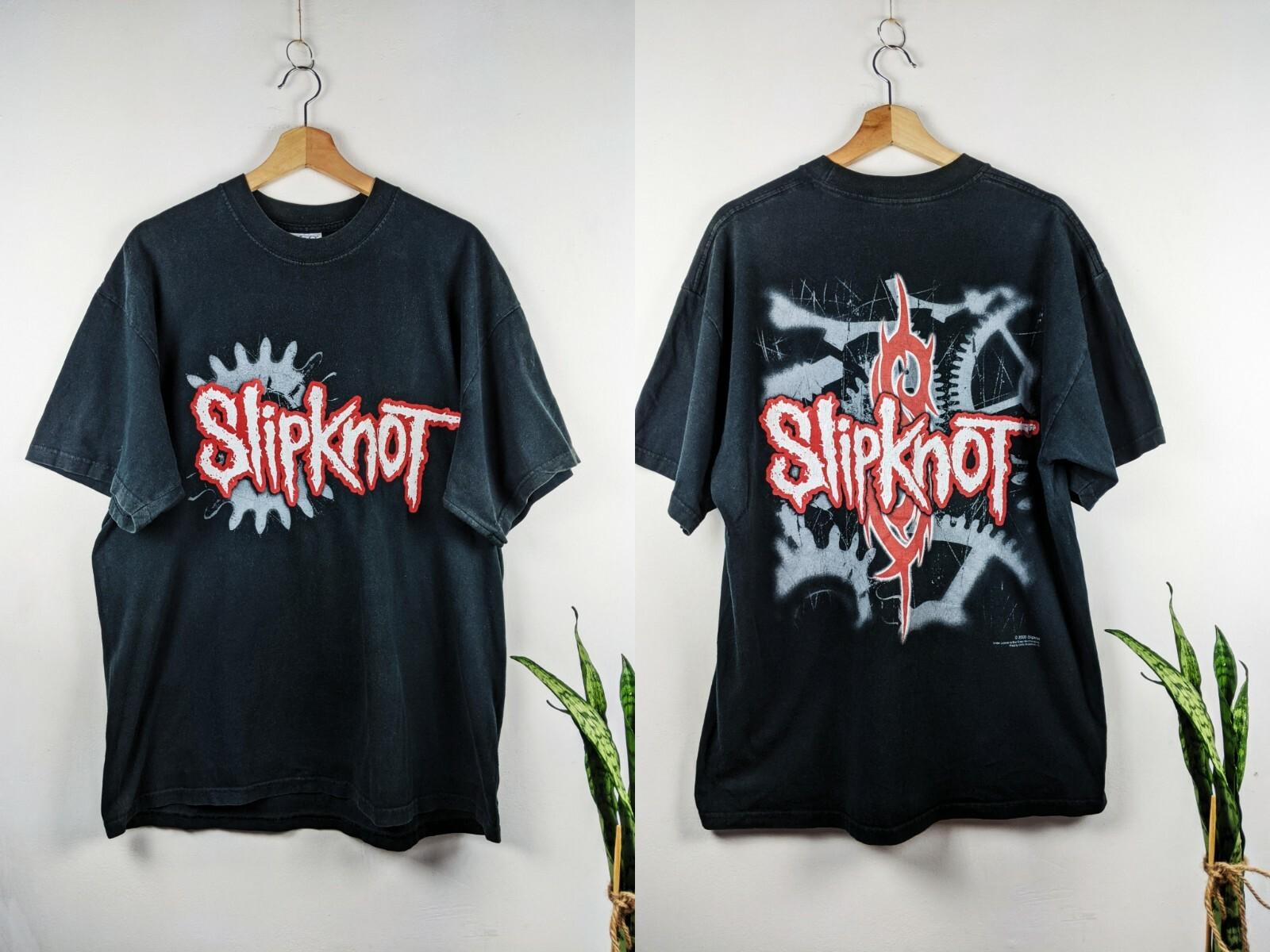 Vintage Slipknot Merch T-shirt 2000 Double Side Iowa Licensed Rare S
