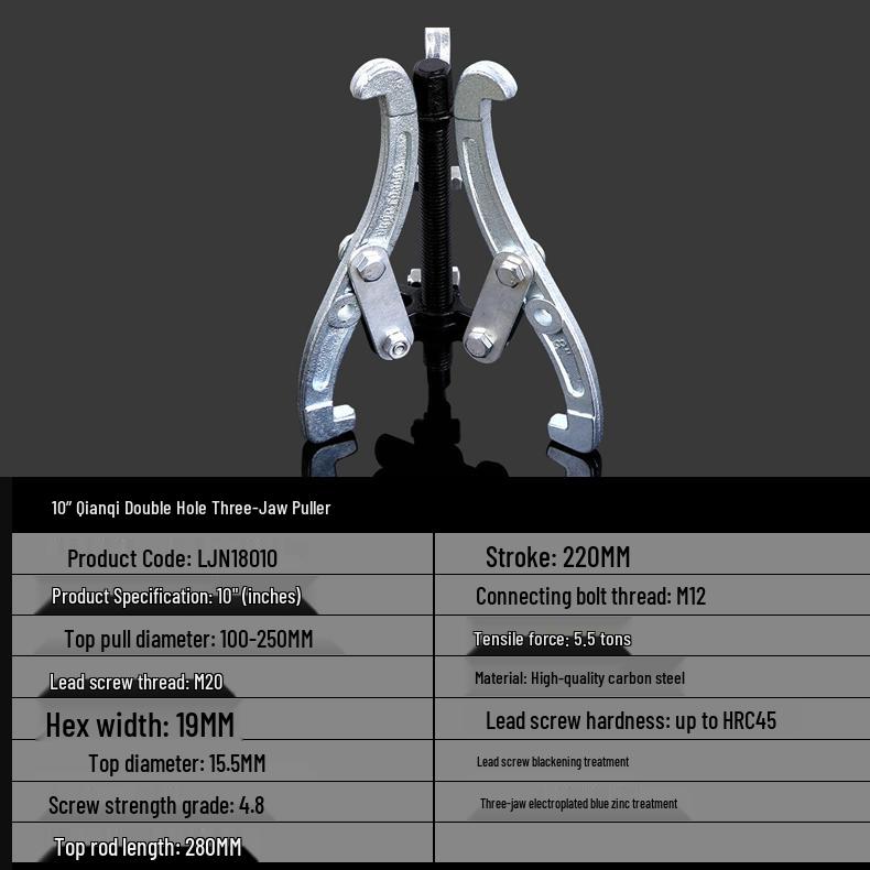 Dual-Jaw Multifunction Bearing and Wheel Disassembly Tool